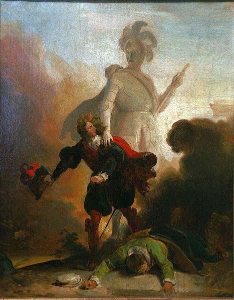 Alexandre-Evariste Fragonard Don Juan and the statue of the Commander Spain oil painting art